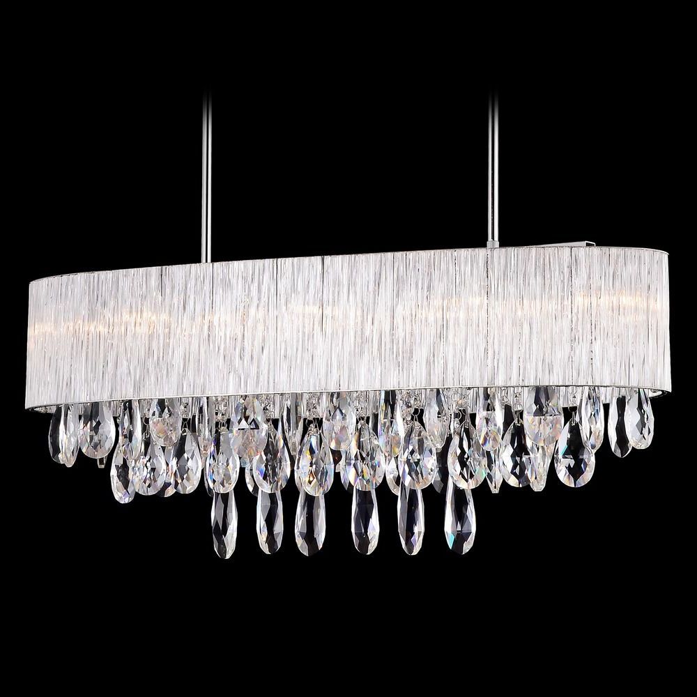 2019 Chrome And Crystal Pendant Lights Regarding Kuzco Lighting Crystal Chrome Pendant Light With Ribbed (View 17 of 20)