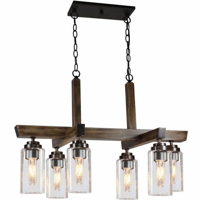 2020 Artcraft Ac10866dp Home Glow Distressed Pine Kitchen Within Weathered Oak Kitchen Island Light Chandeliers (View 14 of 20)