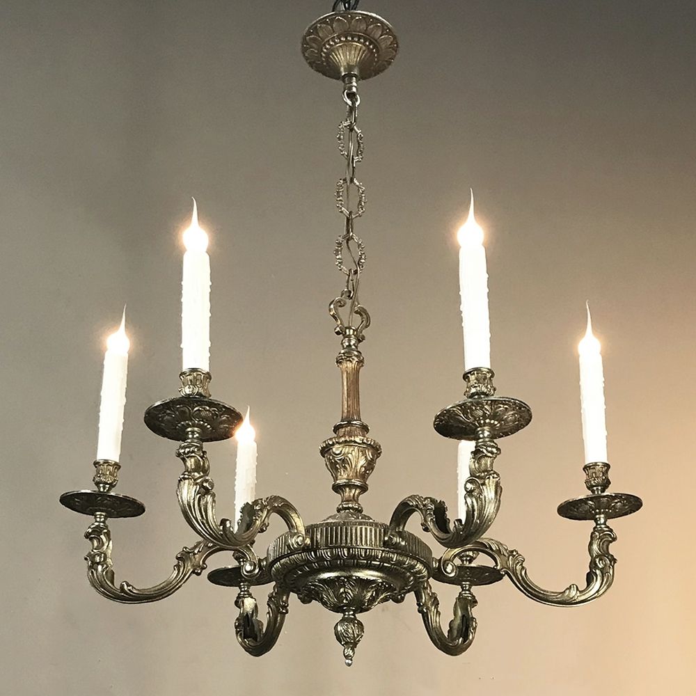 Antique French Bronze Chandelier Pertaining To Most Popular Bronze Metal Chandeliers (View 14 of 20)