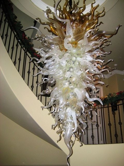 Art Glass Chandeliers Throughout Well Known Contemporary Large Art Glass Lamp Handmade Blown Glass (View 16 of 20)