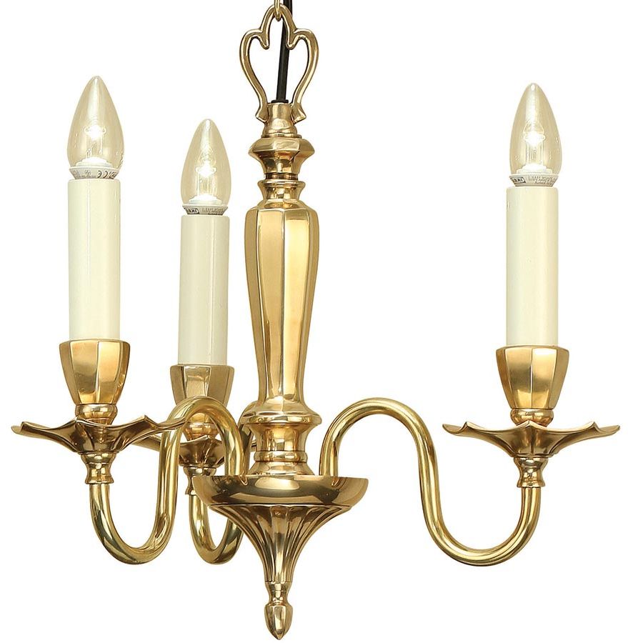 Asquith Victorian Style Solid Cast Brass 3 Light With Regard To Popular 3 Light Pendant Chandeliers (View 11 of 20)