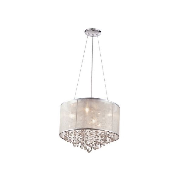 Avenue Lighting Hf1504slv Four Light Dual Mount/flush Throughout Widely Used Organza Silver Pendant Lights (View 13 of 20)