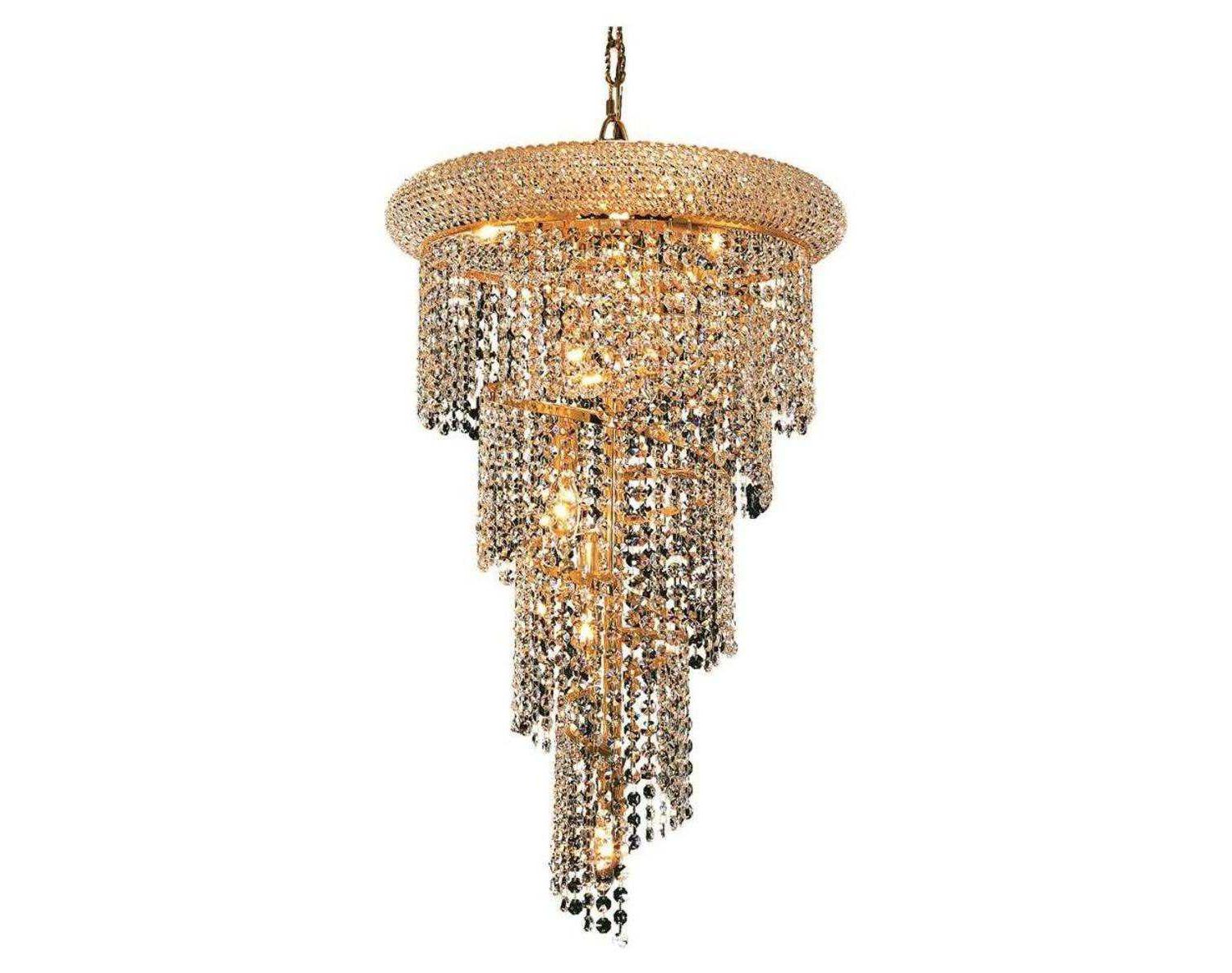 Best And Newest Elegant Lighting Spiral Royal Cut Gold & Crystal Eight Pertaining To Royal Cut Crystal Chandeliers (View 5 of 20)