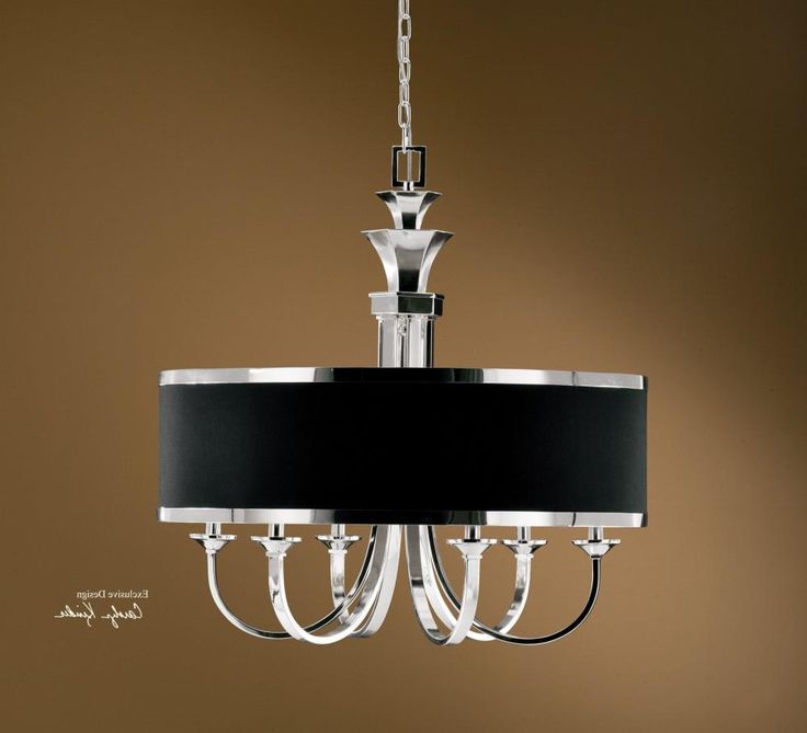 Black Shade Chandeliers With Current Dining Room: Uttermost Tuxedo 6 Light Black Shade (View 9 of 20)