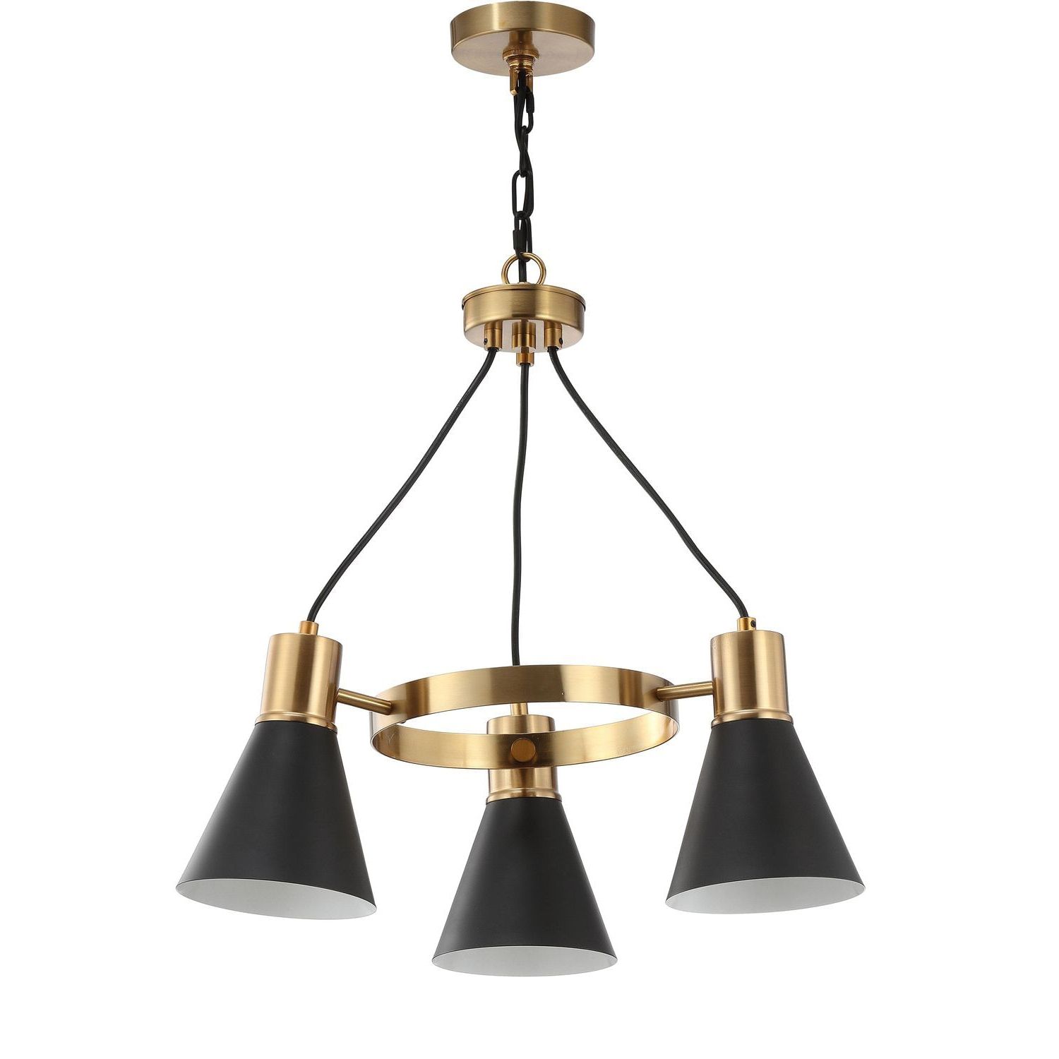 Brass And Black Led Island Pendant For Well Known Apollo 22" 3 Light Adjustable Modern Metal Led Task (View 7 of 20)
