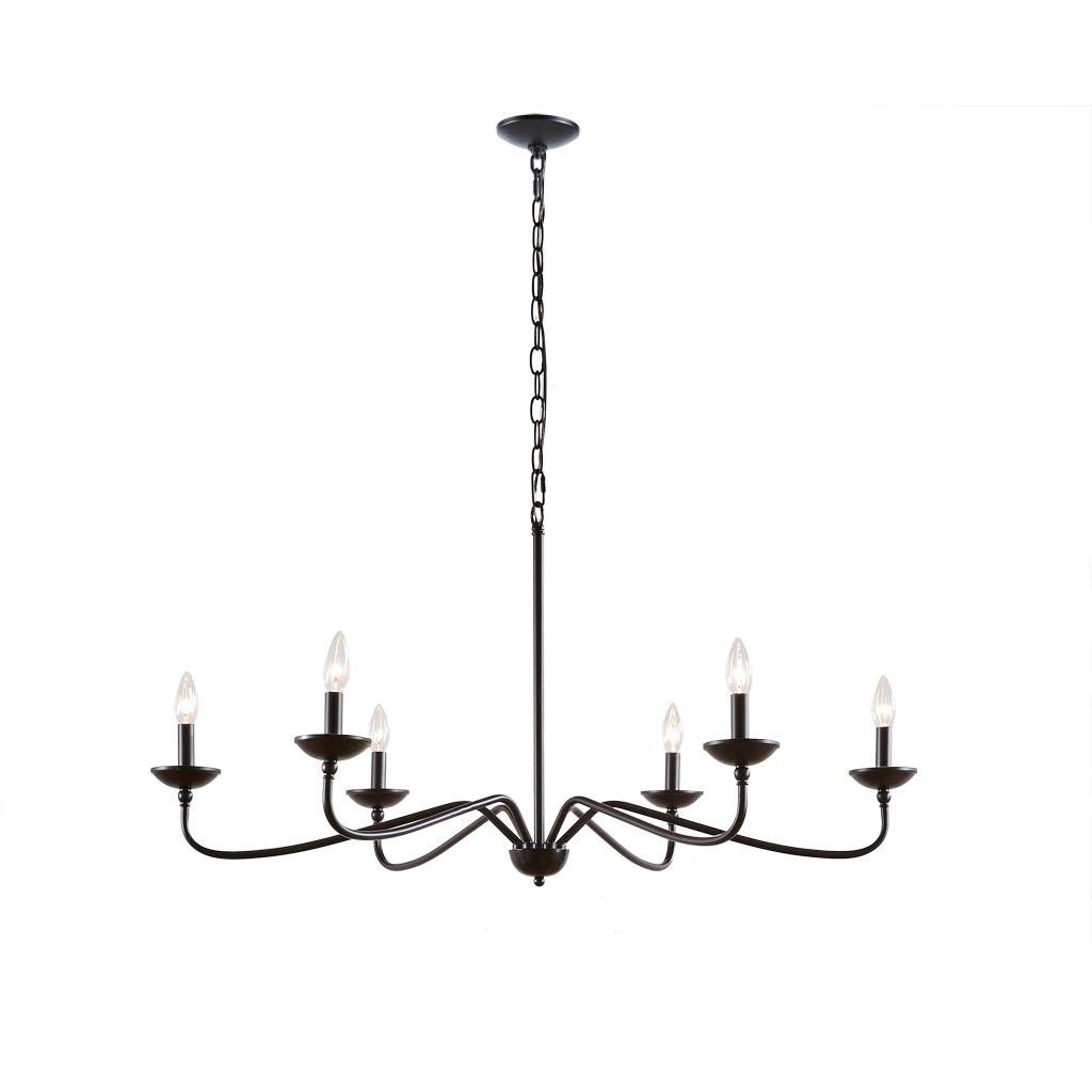 Brighton Chandelier Matte Black Metal Unique Transitional In Widely Used Matte Black Chandeliers (View 19 of 20)
