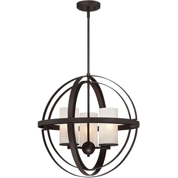 Bronze Sphere Foyer Pendant Within Most Recent Franklin Iron Works Morris 21" Wide 3 Light Bronze Sphere (View 11 of 20)