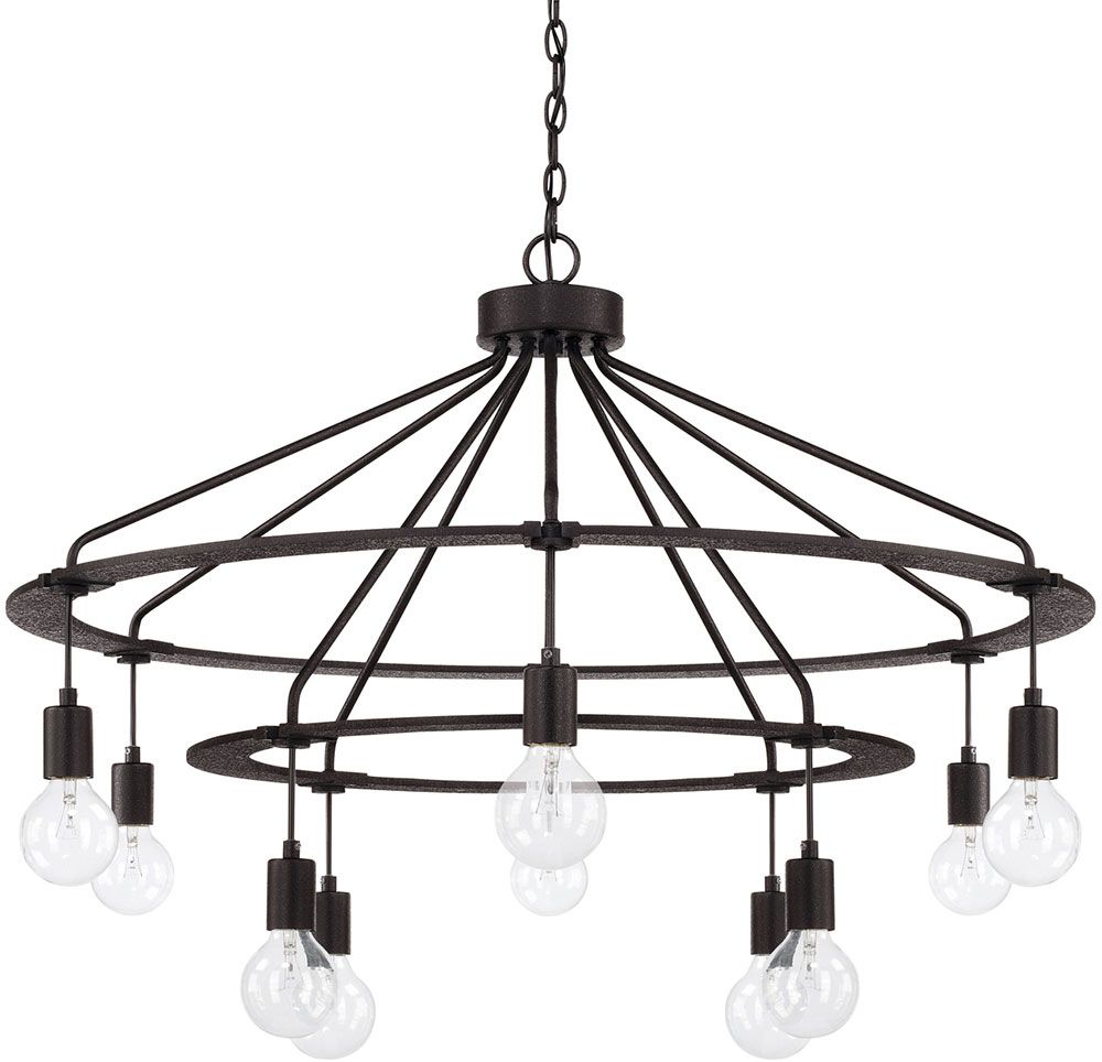 Capital Lighting 425603bi Contemporary Black Iron Regarding Most Recently Released Black Finish Modern Chandeliers (View 12 of 20)