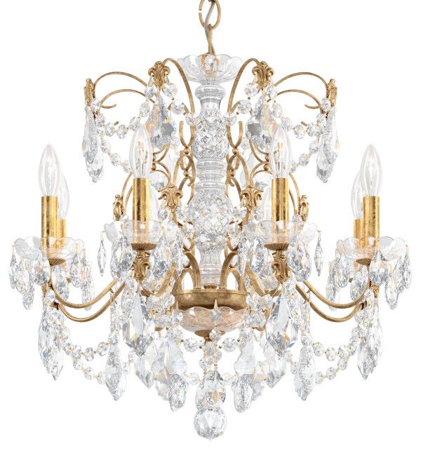 Century 8 Light Chandelier French Gold Clear Heritage For Most Up To Date Heritage Crystal Chandeliers (View 11 of 20)