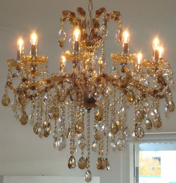 Chandelier – Champagne Gold 10 Arm Crystal Chandelier For Favorite Champagne Glass Chandeliers (View 7 of 20)