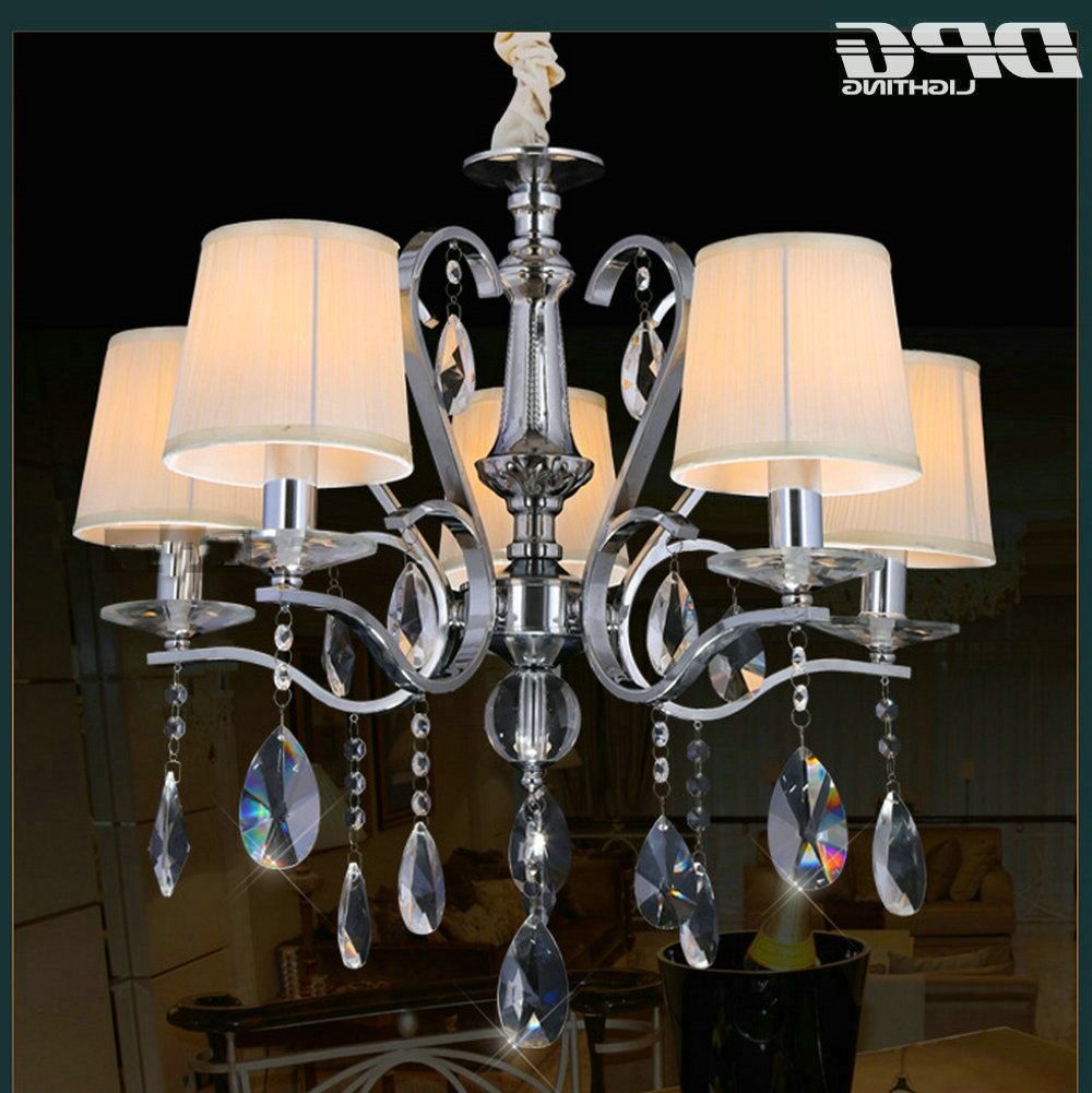 Chrome And Crystal Led Chandeliers For Favorite Aliexpress : Buy Modern 220v 110v E14 Led Polished (View 4 of 20)