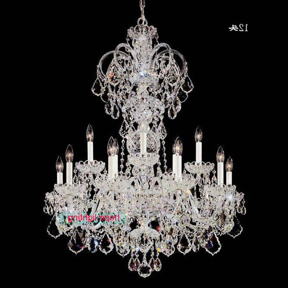 Chrome And Crystal Led Chandeliers For Newest Deluxe Crystal Chandelier Modern Chandelier Crystal Silver (View 7 of 20)