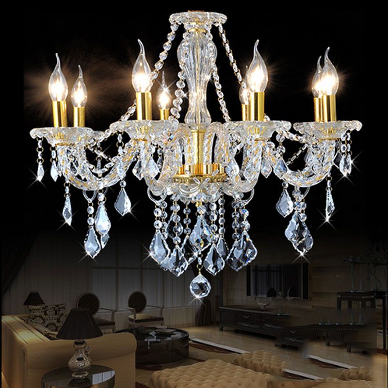 Clear Crystal Chandeliers Throughout Recent Modern Crystal Chandelier Bedroom Kitchen Indoor Home (View 7 of 20)