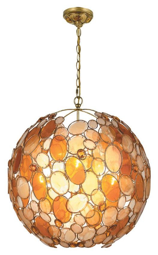 Crystorama 529 Ga Palla Large 21 Inch Diameter Antique In Newest Antique Gold Pendant Lights (View 7 of 20)