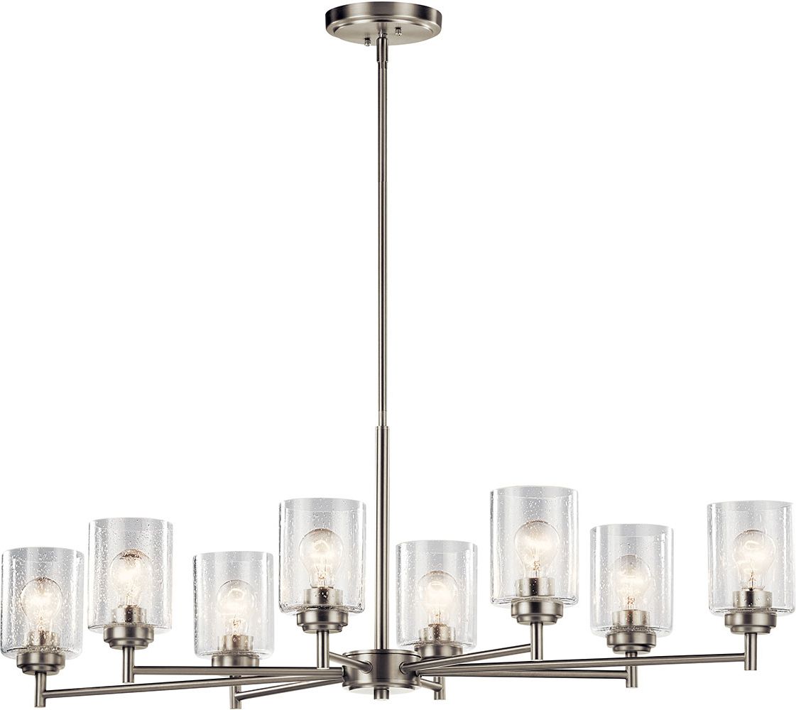 Current Kichler 44034ni Winslow Modern Brushed Nickel Chandelier Pertaining To Brushed Nickel Modern Chandeliers (View 19 of 20)