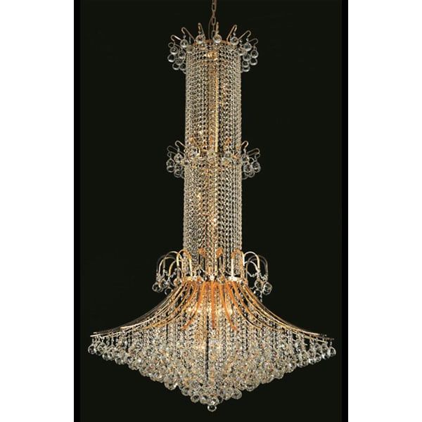 Current Royal Cut Crystal Chandeliers Throughout Shop Elegant Lighting Gold 44 Inch Royal Cut Crystal Clear (View 14 of 20)