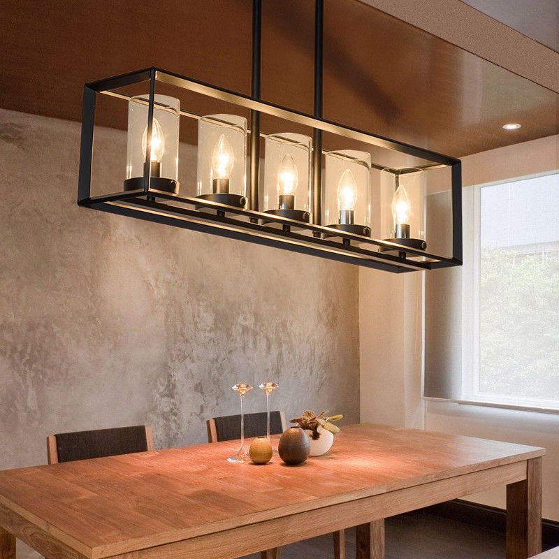 Cylindrical Glass Pendant Lighting Fixture Kitchen Island For Most Popular Kitchen Island Light Chandeliers (View 11 of 20)