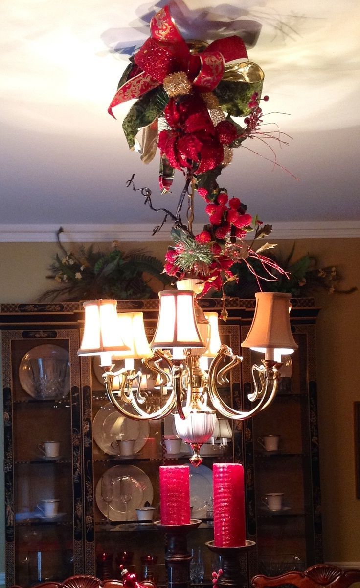 Dark Mocha Ribbon Chandeliers For Favorite Cristhmas Tree Decorations Ideas : #chandelier Decorated (View 3 of 20)