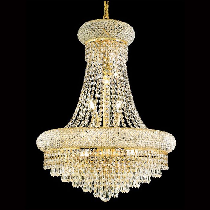 Famous 20'' Empire K9 Crystal Chandelier In Gold – Empire Ⅱ Within Soft Gold Crystal Chandeliers (View 13 of 20)