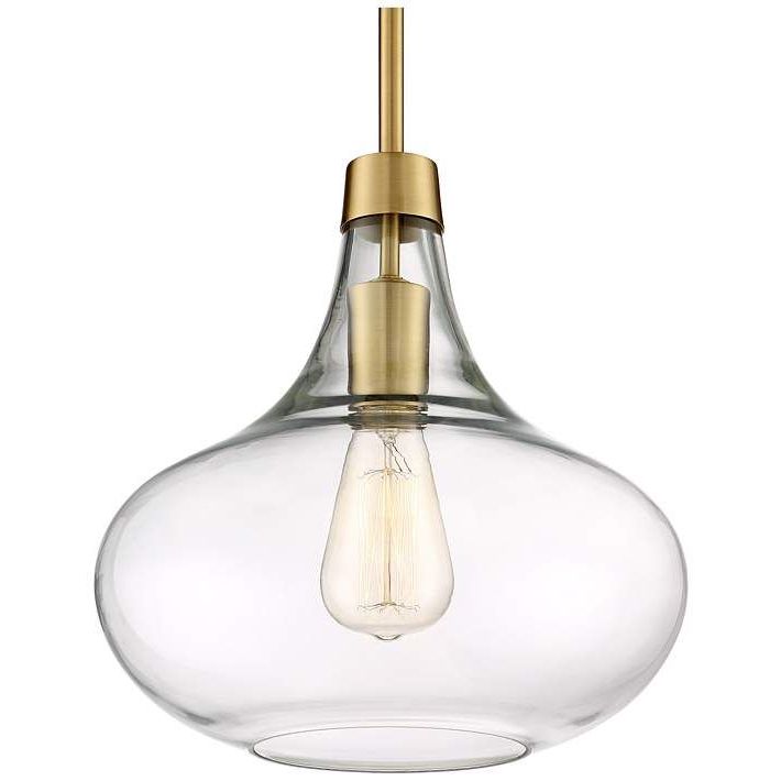 Famous Possini Euro Asni 11" Wide Warm Antique Brass Mini Pendant Intended For Warm Antique Brass Pendant Lights (View 3 of 20)