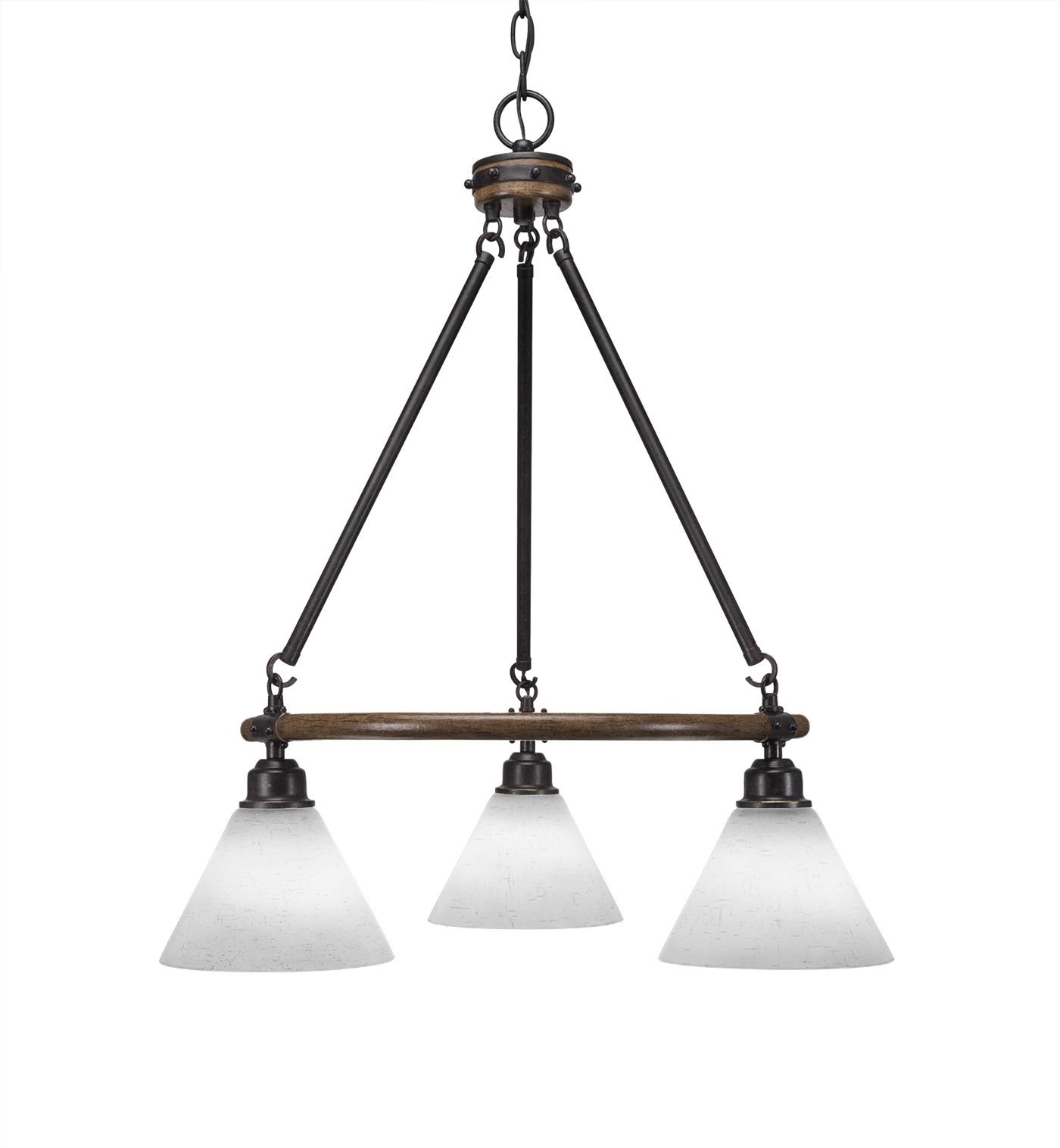 Fashionable 3 Light Pendant Chandeliers For Blacksmith 3 Light Chandelier With 7" White Muslin Glass ( (View 18 of 20)
