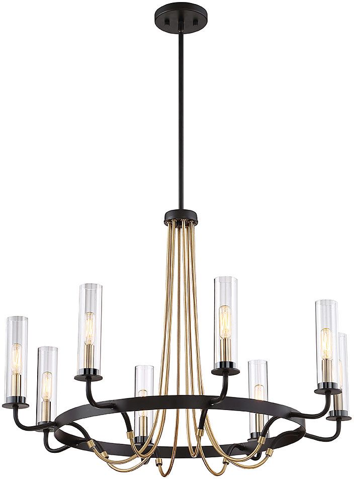 Favorite Savoy House 1 8070 8 51 Kearney Modern Vintage Black W Throughout Warm Antique Gold Ring Chandeliers (View 15 of 20)