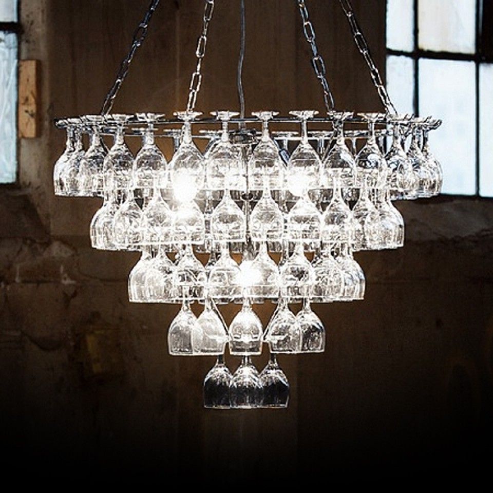 Favorite Vino Contemporary Wine Glass Chandelier For Champagne Glass Chandeliers (View 16 of 20)
