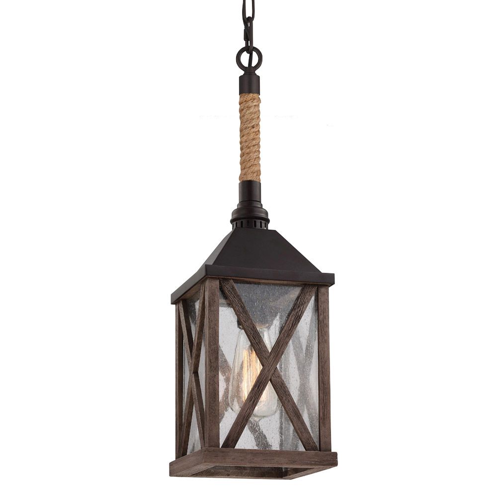 Feiss P1326dwo/orb Lumiere Pendant Dark Weathered Oak And With Famous Weathered Oak And Bronze Chandeliers (View 14 of 20)