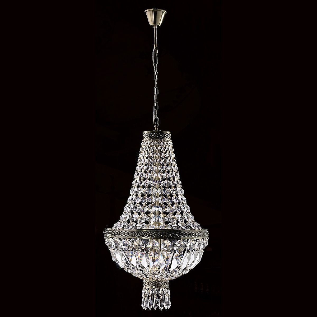 French Empire 5 Light 16 Inch Antique Bronze Finish With Intended For Best And Newest Roman Bronze And Crystal Chandeliers (View 11 of 20)