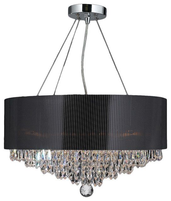 Gatsby 8 Light Chrome Finish And Crystal Chandelier 20 In Recent Black Shade Chandeliers (View 11 of 20)