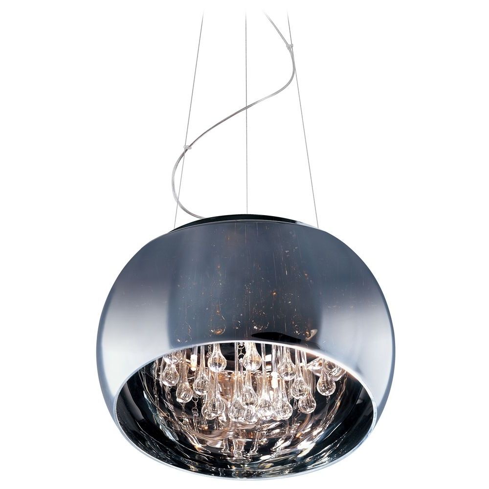 Glass And Chrome Modern Chandeliers In Preferred Modern Pendant Light With Clear Glass In Polished Chrome (View 20 of 20)