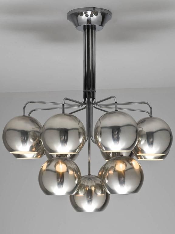 Glass And Chrome Modern Chandeliers Throughout Well Known Modern Chrome Chandelier For Sale At 1stdibs (View 15 of 20)