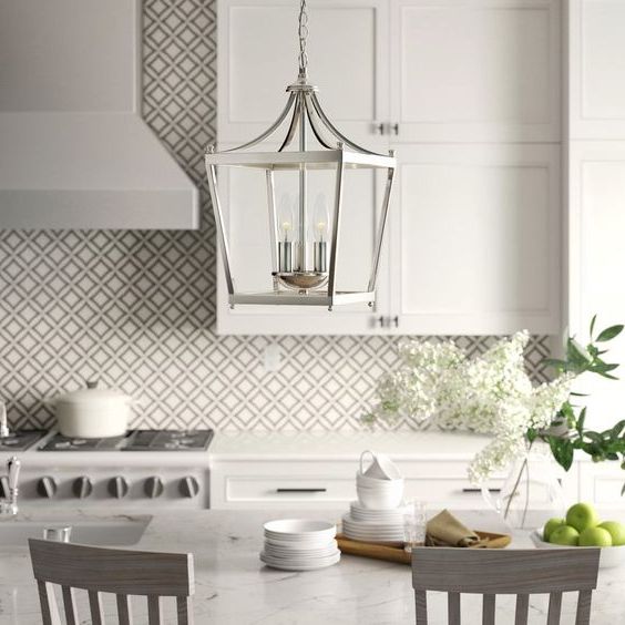 Gray And Nickel Kitchen Island Light Pendants Lights Inside Widely Used Choosing Lantern Pendants For Your Kitchen (View 12 of 20)