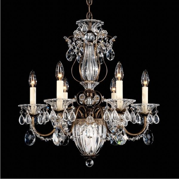Heritage Crystal Chandeliers In Preferred Bagatelle 7 Light Chandelier Etruscan Gold Clear Heritage (View 10 of 20)