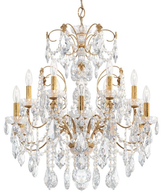 Heritage Crystal Chandeliers Intended For Trendy Century 12 Light Chandelier French Gold Clear Heritage (View 16 of 20)