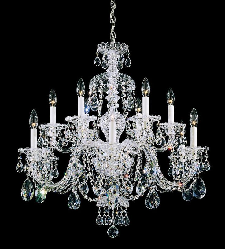 Heritage Crystal Chandeliers Throughout Most Current Sterling 12 Light 110v Chandelier In Silver With Clear (View 2 of 20)