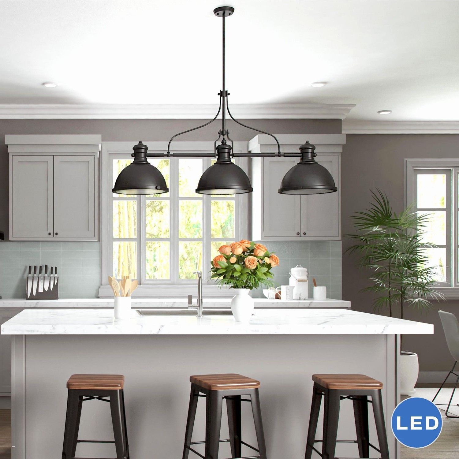 Industrial Kitchen Island Lighting – Home Furnitures Within Recent Kitchen Island Light Chandeliers (View 7 of 20)