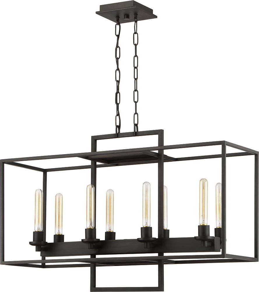 Jeremiah 41528 Abz Cubic Modern Aged Bronze Brushed Inside Well Known Bronze Kitchen Island Chandeliers (View 1 of 20)