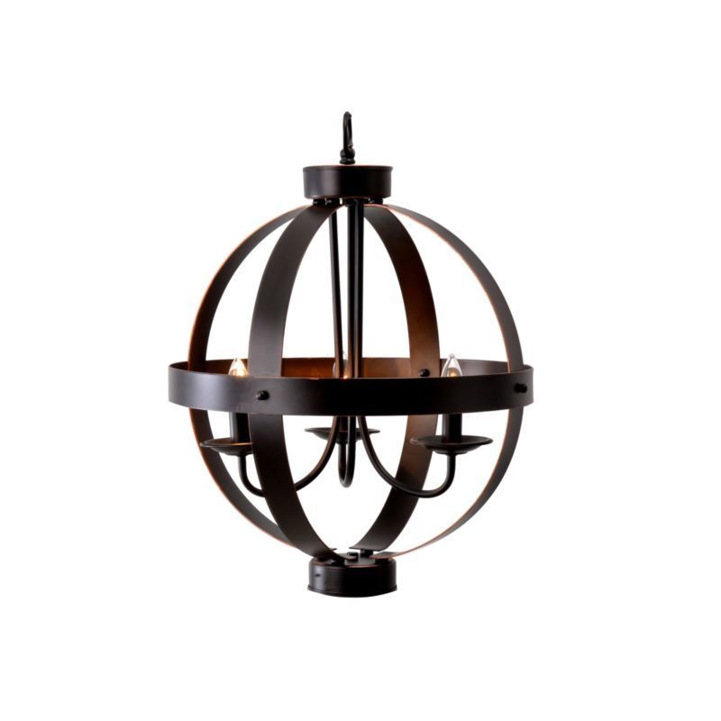 Latest Chandelier Orb Bronze 3 Light Metal Rustic Dining Room Throughout Bronze Sphere Foyer Pendant (View 7 of 20)