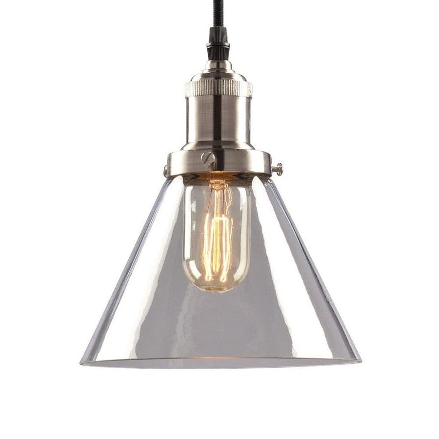 Latest Galaxy Lighting Brushed Nickel Mini Transitional Clear Pertaining To Brushed Nickel Pendant Lights (View 19 of 20)