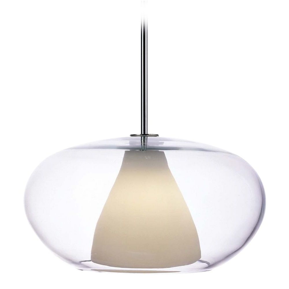 Latest Modern Pendant Light With White Glass In Chrome Finish Inside Glass And Chrome Modern Chandeliers (View 19 of 20)