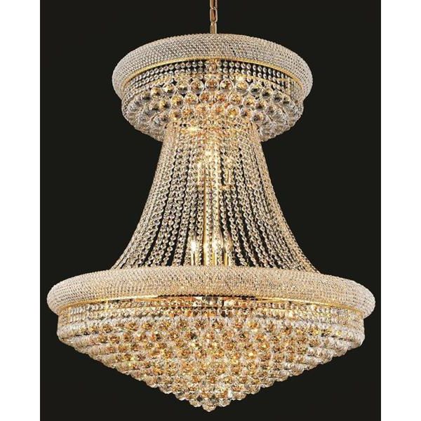 Latest Shop Elegant Lighting Gold Royal Cut 36 Inch Crystal Clear Throughout Royal Cut Crystal Chandeliers (View 13 of 20)
