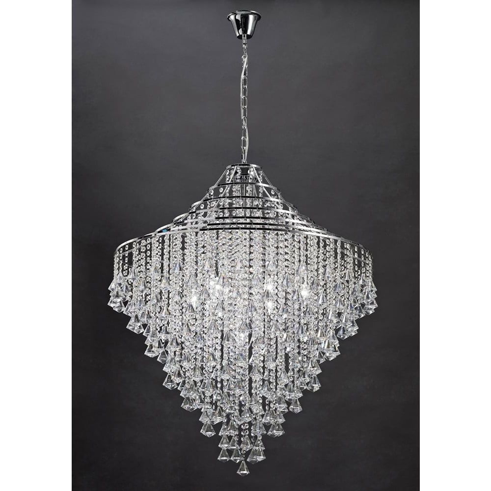 Lighting With Glass And Chrome Modern Chandeliers (View 13 of 20)