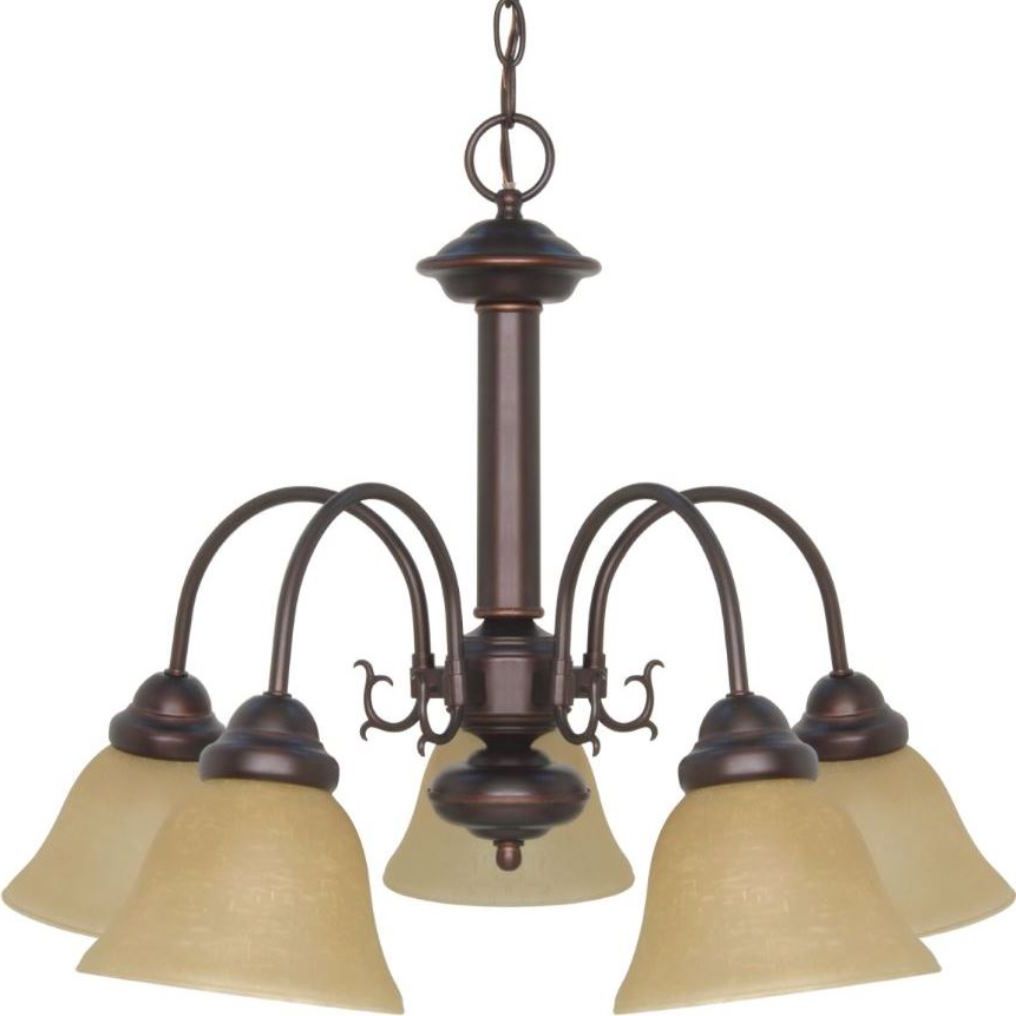 Mahogany Wood Chandeliers Intended For Well Known Ballerina Mahogany Bronze Chandelier Glass Shades 24"wx18"h (View 1 of 20)