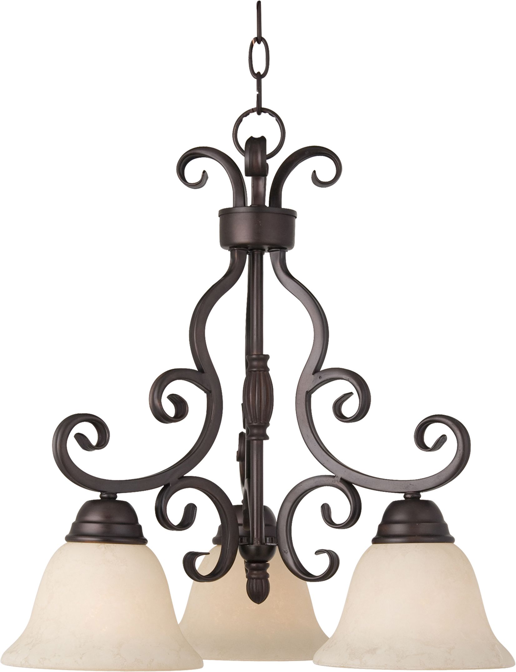 Manor 3 Light Chandelier – Mini Chandelier – Maxim Lighting Pertaining To Most Recently Released 3 Light Pendant Chandeliers (View 6 of 20)