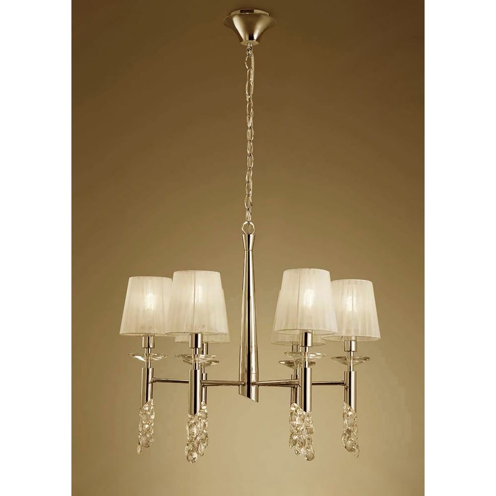 Mantra Tiffany 12 Light Adjustable Ceiling Pendant In Inside Most Recently Released Gold Finish Double Shade Chandeliers (View 15 of 20)