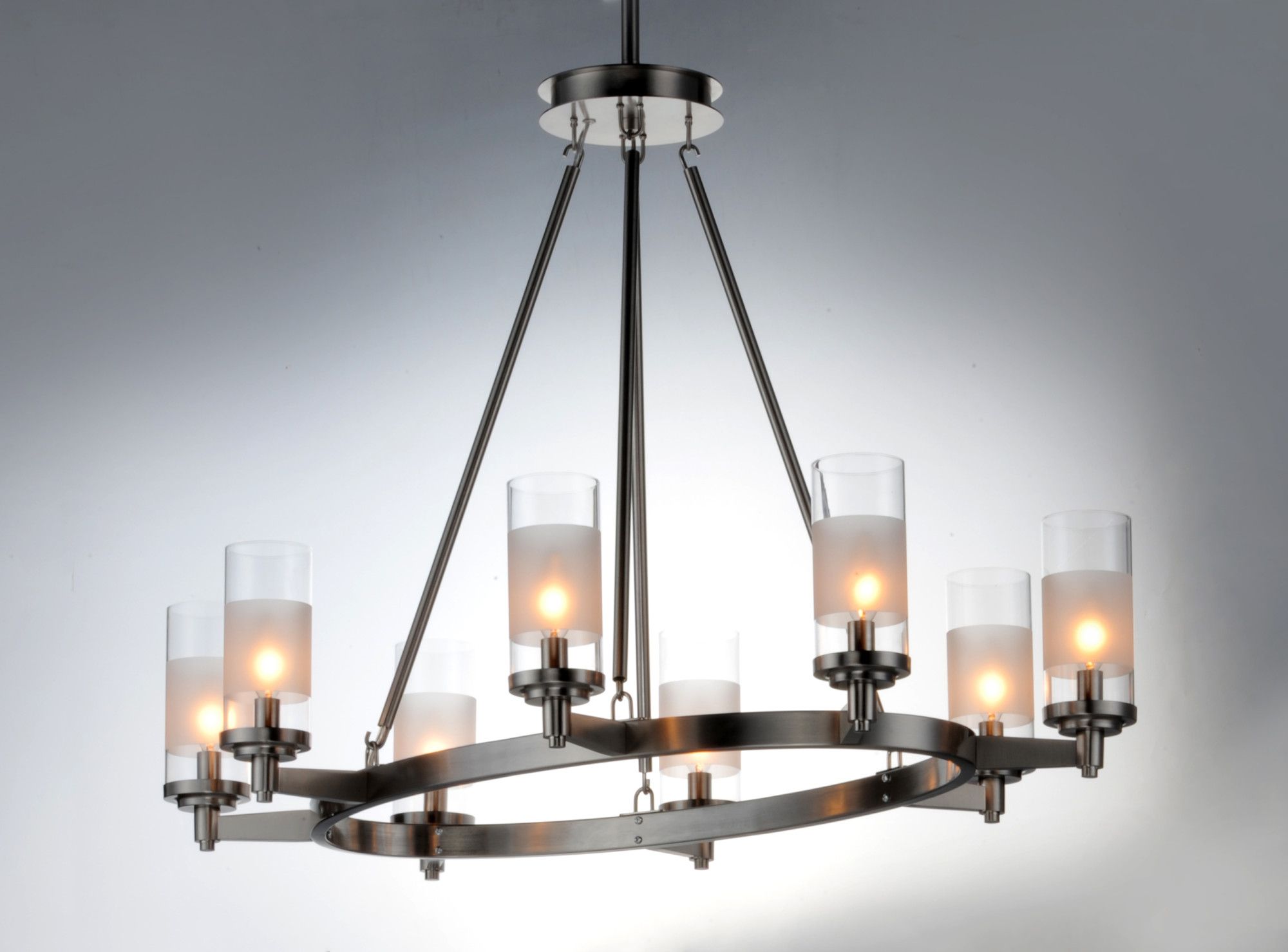 Maxim 26328clft Bronze Crescendo 8 Light 36" Oval Throughout Popular Bronze Oval Chandeliers (View 3 of 20)