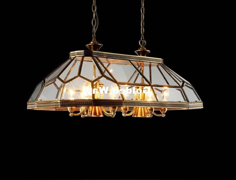 Most Current Modern Bronze Nordic Vintage Gold Brass Lamp Copper In Golden Bronze And Ice Glass Pendant Lights (View 11 of 20)