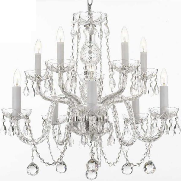 Most Popular 10 Light Empress Crystal Chandelier With Faceted Crystal Intended For Clear Crystal Chandeliers (View 16 of 20)