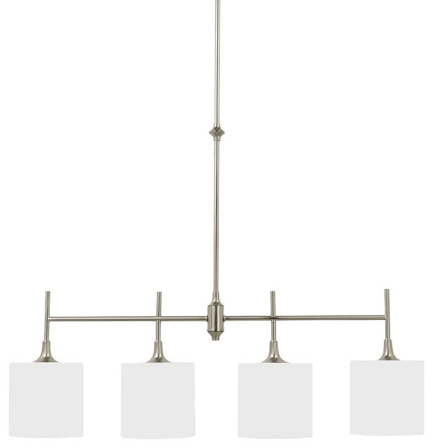 Most Popular Gray And Nickel Kitchen Island Light Pendants Lights With Regard To 4 Light Island Brushed Nickel Pendant – Transitional (View 7 of 20)